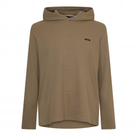 суичър,мъжки,горнища,с,качулка,boss,men's,bw,waffle,hoodie,texture,design,open,brown,245