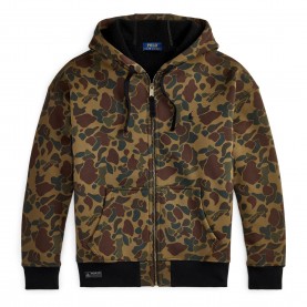 Суичър Polo Ralph Lauren Mens Camo Full Zip Hoodie - Company Olive суичър,мъжки,горнища,с,качулка,polo,ralph,lauren,men,s,camo,full,zip,hoodie,company,olive