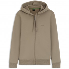 суичър,облекла,на,разпродажба,мъжки,ежедневни,облекла,мъжки,горнища,с,качулка,boss,mens,boss,green,full,zip,hoodie,with,adjustable,drawstring,hood,streamli