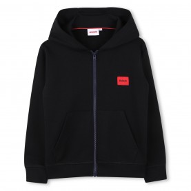 детски,3/4,панталони,hugo,hugo,logo,zip,hood,jn62,black,09b