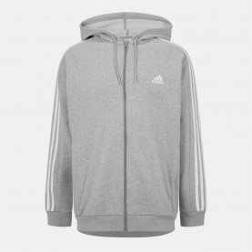 мъжки,суичър,мъжки,горнища,с,качулка,adidas,essentials,fleece,3,stripes,full,zip,hoodie,mens,med,grey,black