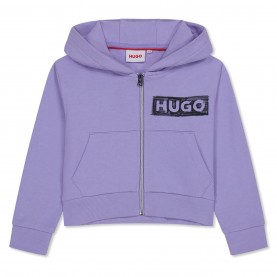 детски,суичър,детски,облекла,hugo,zipped,logo,hoodie,junior,girls,lilac,925