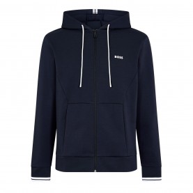 суичър,облекла,на,разпродажба,мъжки,ежедневни,облекла,мъжки,горнища,с,качулка,boss,men's,zip,hoodie,advanced,stretch,dark,blue