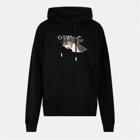 Суичър OFF WHITE Men's Paint Arrow Pull Over Hoodie - Black суичър,мъжки,ежедневни,облекла,мъжки,горнища,с,качулка,off,white,men's,paint,arrow,pull,over,hoodie,black