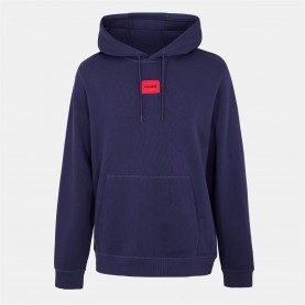 Суичър Hugo Men's Over-the-head Hoodie - Navy 418 суичър,мъжки,ежедневни,облекла,мъжки,горнища,с,качулка,hugo,men's,over,the,head,hoodie,navy,418