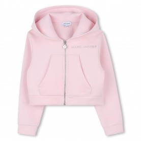 Суичър Marc Jacobs Kids Zip Hoodie - Pink суичър,marc,jacobs,kids,zip,hoodie,pink