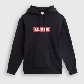 суичър,мъжки,ежедневни,облекла,мъжки,горнища,с,качулка,levis,men,s,relaxed,graphic,pull,over,hoodie,black