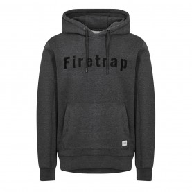 суичър,мъжки,горнища,с,качулка,firetrap,mens,graphic,fleece,hoodie,charcoal,marl