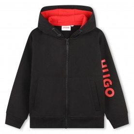 детски,облекла,hugo,hugo,logo,zip,hood,jn42,black,09b