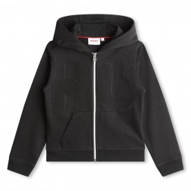 детски,облекла,hugo,hugo,logo,zip,hood,jn42,black,09b