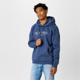 суичър,мъжки,горнища,с,качулка,jack,wills,batsford,logo,hoodie,vintage,indigo