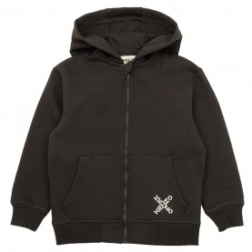 Суичър KENZO Boy's Sport Zip Hoodie - Dark Grey 065 суичър,детски,3/4,панталони,kenzo,boy's,sport,zip,hoodie,dark,grey,065