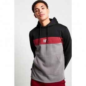 мъжки,суичър,мъжки,горнища,с,качулка,11,degrees,11,degrees,panel,hoodie,mens,black,red