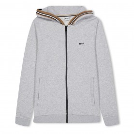 юношески,суичър,детски,облекла,boss,logo,zip,hoodie,juniors,grey,a32
