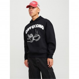 мъжки,суичър,мъжки,горнища,с,качулка,jack,and,jones,graphic,cappuccino,print,hoodie,mens,black