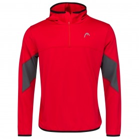 суичър,мъжки,горнища,с,качулка,head,club,tech,hoodie,red