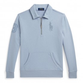Polo Ralph Lauren Kids 1/4 Zip Fleece - Estate Blue polo,ralph,lauren,kids,1,4,zip,fleece,estate,blue
