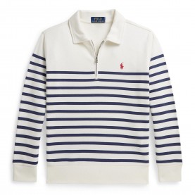Polo Ralph Lauren Kids Quarter Zip Fleece - Stripe Multi polo,ralph,lauren,kids,quarter,zip,fleece,stripe,multi