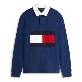 блуза,с,яка,мъжки,тениски,tommy,hilfiger,men,s,rugby,polo,shirt,carbon,navy