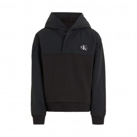 промоция,на,зимни,облекла,calvin,klein,jeans,mix,media,monochrome,hoodie,ck,black