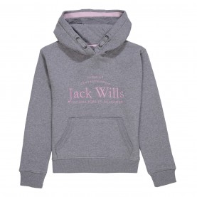 детски,суичър,детски,облекла,jack,wills,kids,girls,logo,script,hoodie,grey,heather