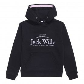 детски,суичър,детски,горнища,с,качулка,детски,облекла,jack,wills,kids,girls,logo,script,hoodie,black