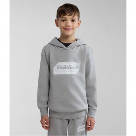 Детски суичър Napapijri Unisex Kids Kitik Logo Hoodie - Grey 160 детски,суичър,детски,3/4,панталони,napapijri,unisex,kids,kitik,logo,hoodie,grey,160