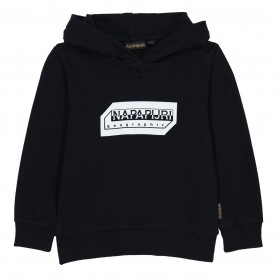 Детски суичър Napapijri Unisex Kids Kitik Logo Hoodie - Black 041 детски,суичър,детски,3/4,панталони,napapijri,unisex,kids,kitik,logo,hoodie,black,041