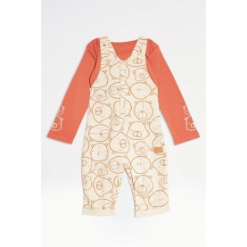 детски,ризи,studio,baby,boy,bear,dungaree,and,top,set,cream,orange