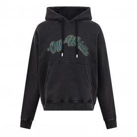 Суичър Off White Mens Bacchus Skate Distressed Print Cotton Long Sleeve Hoodie - Black суичър,мъжки,ежедневни,облекла,мъжки,горнища,с,качулка,off,white,men,s,bacchus,skate,distressed,print,cotton,long,sleeve,hoodie,black