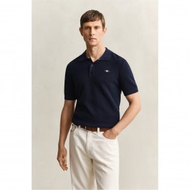 Блуза с яка Gant Men's Short Sleeve Polo Shirt - Evenng Blue 433 блуза,с,яка,облекла,на,разпродажба,мъжки,тениски,gant,men's,short,sleeve,polo,shirt,evenng,blue,433