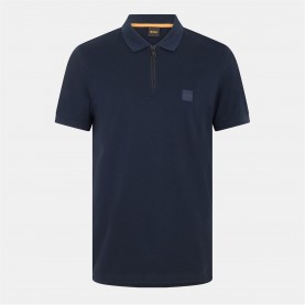облекла,на,разпродажба,мъжки,тениски,boss,men's,quarter,zip,fastening,polo,dark,blue