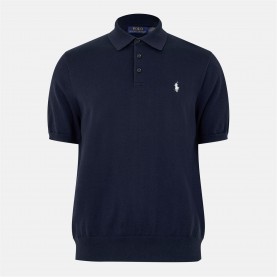 Блуза с яка Polo Ralph Lauren Men's Knitted Short-Sleeve Polo Shirt - Hunter Navy блуза,с,яка,облекла,на,разпродажба,мъжки,тениски,polo,ralph,lauren,men's,knitted,short,sleeve,polo,shirt,hunter,navy
