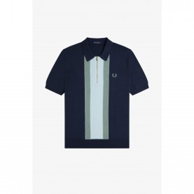 блуза,с,яка,мъжки,тениски,fred,perry,men,s,vertical,stripe,zipped,short,sleeve,polo,shirt,dk,airforce,738