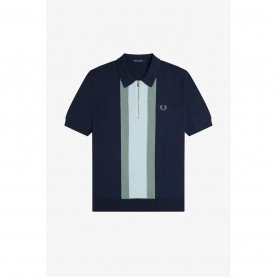 блуза,с,яка,облекла,на,разпродажба,мъжки,тениски,fred,perry,men's,vertical,stripe,zipped,short,sleeve,polo,shirt,dk,airforce,738