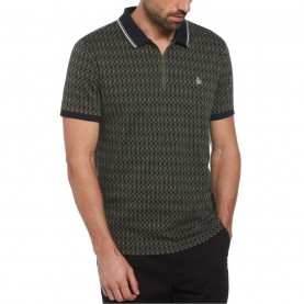 блуза,с,яка,мъжки,тениски,original,penguin,men's,all,over,print,short,sleeve,polo,shirt,dusty,olive