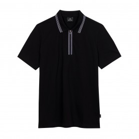 блуза,с,яка,облекла,на,разпродажба,мъжки,тениски,ps,paul,smith,men's,zipped,short,sleeve,polo,shirt,black,79
