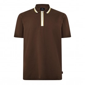 Блуза с яка PS Paul Smith Mens Zipped Short Sleeve Polo Shirt - Brown 68 блуза,с,яка,мъжки,тениски,ps,paul,smith,men,s,zipped,short,sleeve,polo,shirt,brown,68