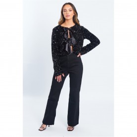 дамски,ризи,дамски,облекла,размер,be,you,sequin,bow,jkt,ld52,black