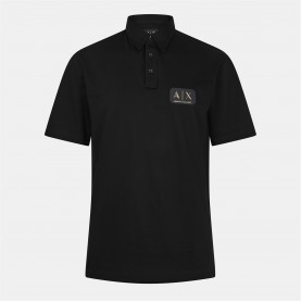Armani Exchange AX Badge Lg Polo Sn61 - Black UC001 мъжки,тениски,armani,exchange,ax,badge,lg,polo,sn61,black,uc001