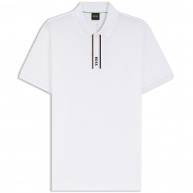 Блуза с яка Boss Logo Polo Top - White блуза,с,яка,мъжки,тениски,boss,logo,polo,top,white