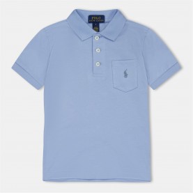риза,с,къс,ръкав,детски,3/4,панталони,polo,ralph,lauren,kids',logo,short,sleeve,shirt,chmbry,blue
