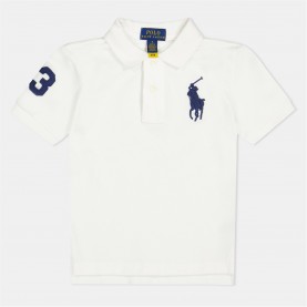 Блуза с яка Polo Ralph Lauren Kids' Short-Sleeve Rugby Polo Shirt - White блуза,с,яка,детски,3/4,панталони,polo,ralph,lauren,kids',short,sleeve,rugby,polo,shirt,white