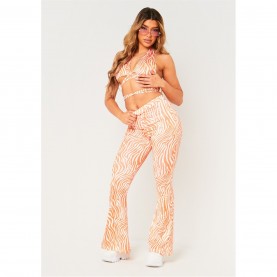 панталони,missy,empire,print,flared,trousers,orange