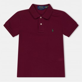 Риза с къс ръкав Polo Ralph Lauren Kids' Embroidered Short Sleeve Shirt - Classic Wine риза,с,къс,ръкав,детски,3/4,панталони,polo,ralph,lauren,kids',embroidered,short,sleeve,shirt,classic,wine
