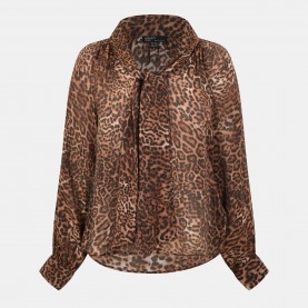 Nobodys Child Womens Goldie Long-Sleeve Blouse - Brown дамски,ризи,nobodys,child,women,s,goldie,long,sleeve,blouse,brown