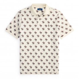 риза,с,къс,ръкав,мъжки,тениски,polo,ralph,lauren,men,s,embroidered,horse,logo,short,sleeve,shirt,cream,combo