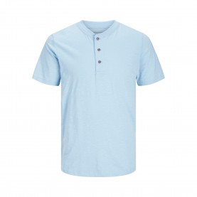 Блуза с яка Jack and Jones Mens Short-Sleeve Henley Polo Shirt - Cerulean блуза,с,яка,мъжки,тениски,мъжки,блузи,с,яка,мъжки,потници,jack,and,jones,men,s,short,sleeve,henley,polo,shirt,cerulean