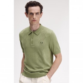 блуза,с,яка,мъжки,тениски,fred,perry,men,s,pointelle,short,sleeve,polo,shirt,olive,mint,x88