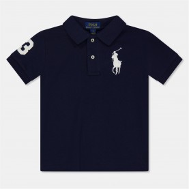 риза,с,къс,ръкав,детски,3/4,панталони,polo,ralph,lauren,kids',large,logo,short,sleeve,shirt,refined,navy